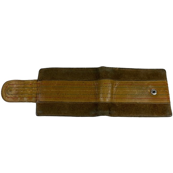 Vintage Genuine Leather Mens Wallet Single Bill Fold Snap Closure Change Pocket - Picture 11 of 11